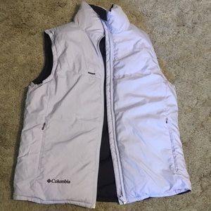 purple reversible columbia vest